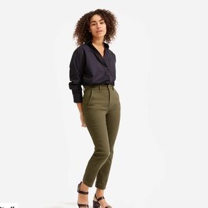 Everlane slim crop in lunar green
